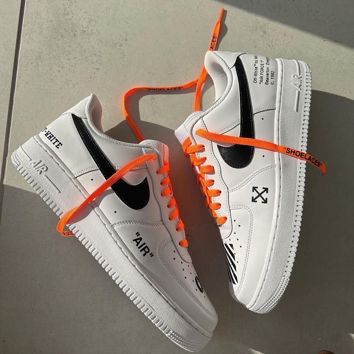 AF1 White X O-WHITE (Painted) – Customs Queen